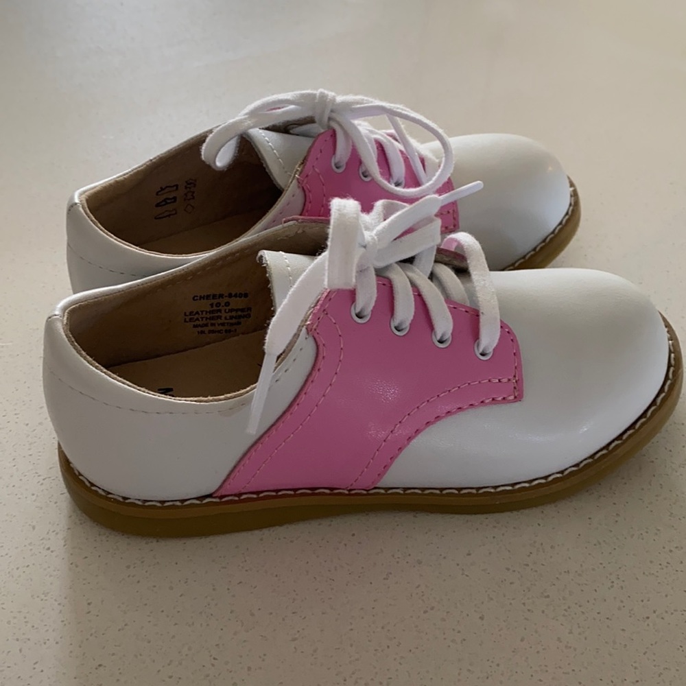 Pink/White Footmates Shoe Toddler 10